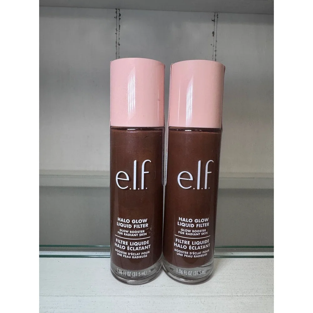 Lot of 2 ELF Halo Glow Liquid Filter Shade 8.5 Rich Glow Booster 1.06 oz Each